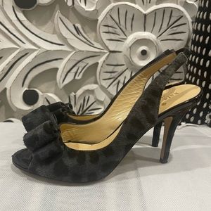 KATE SPADE NEW YORK
Suede Animal Print Slingback Sandals